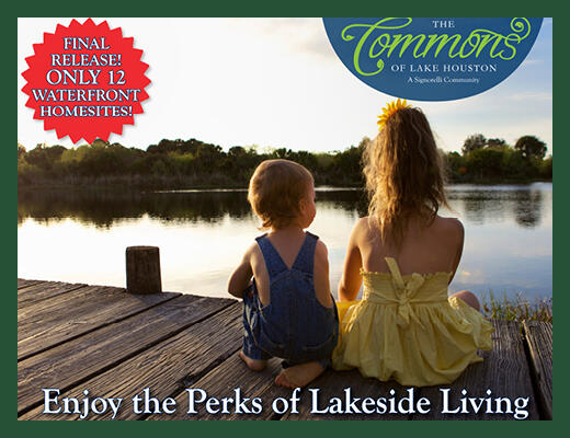 The Signorelli Company Announces Final Release of Waterfront Lots at The Commons of Lake Houston