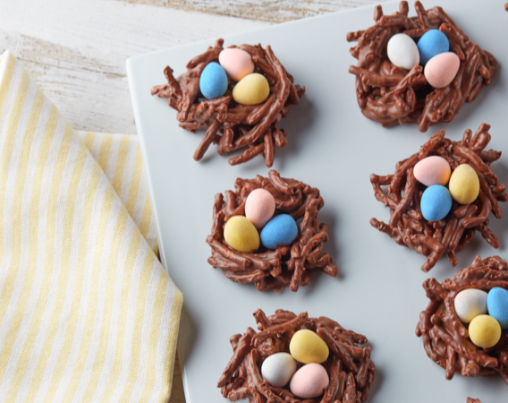 April Recipe No Bake Cadbury Birds Nest Cookies